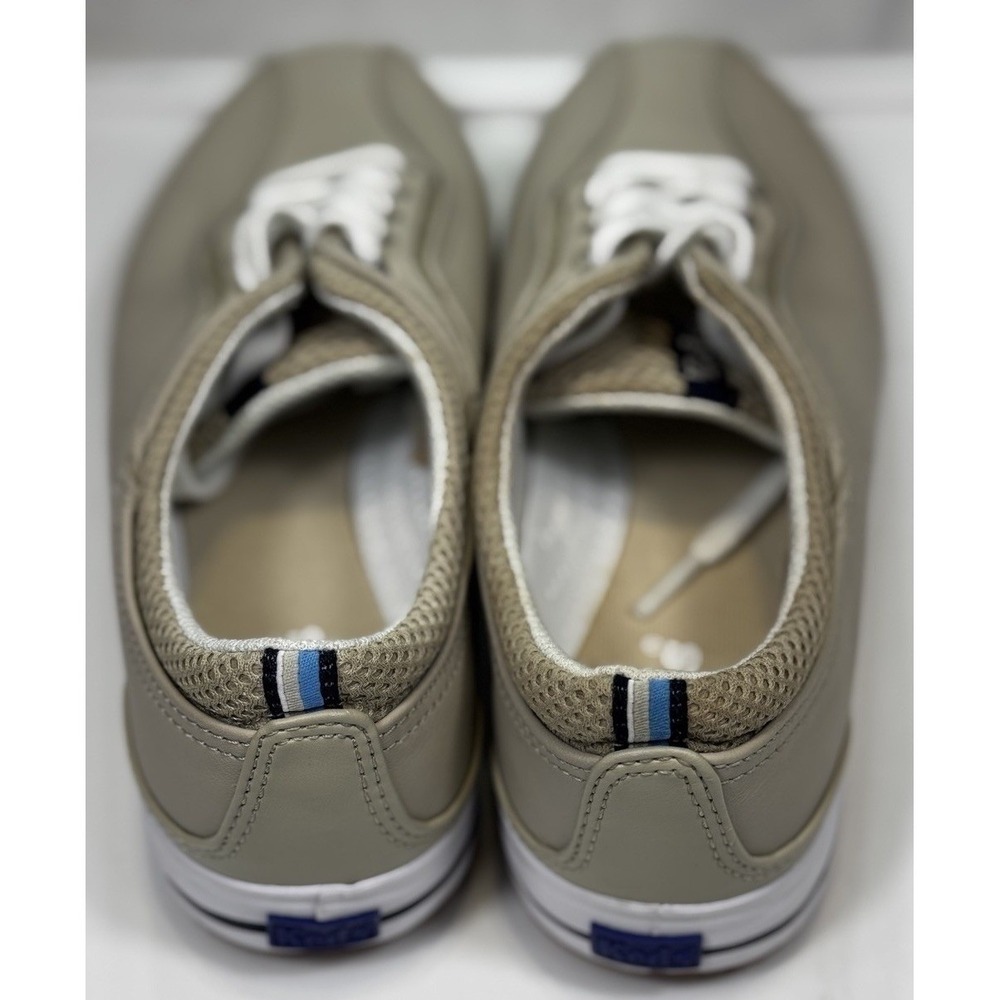 Keds Women's Gray Leather Sneakers Size 7 Taupe Low Top Lace Up Beige - Picture 3 of 8